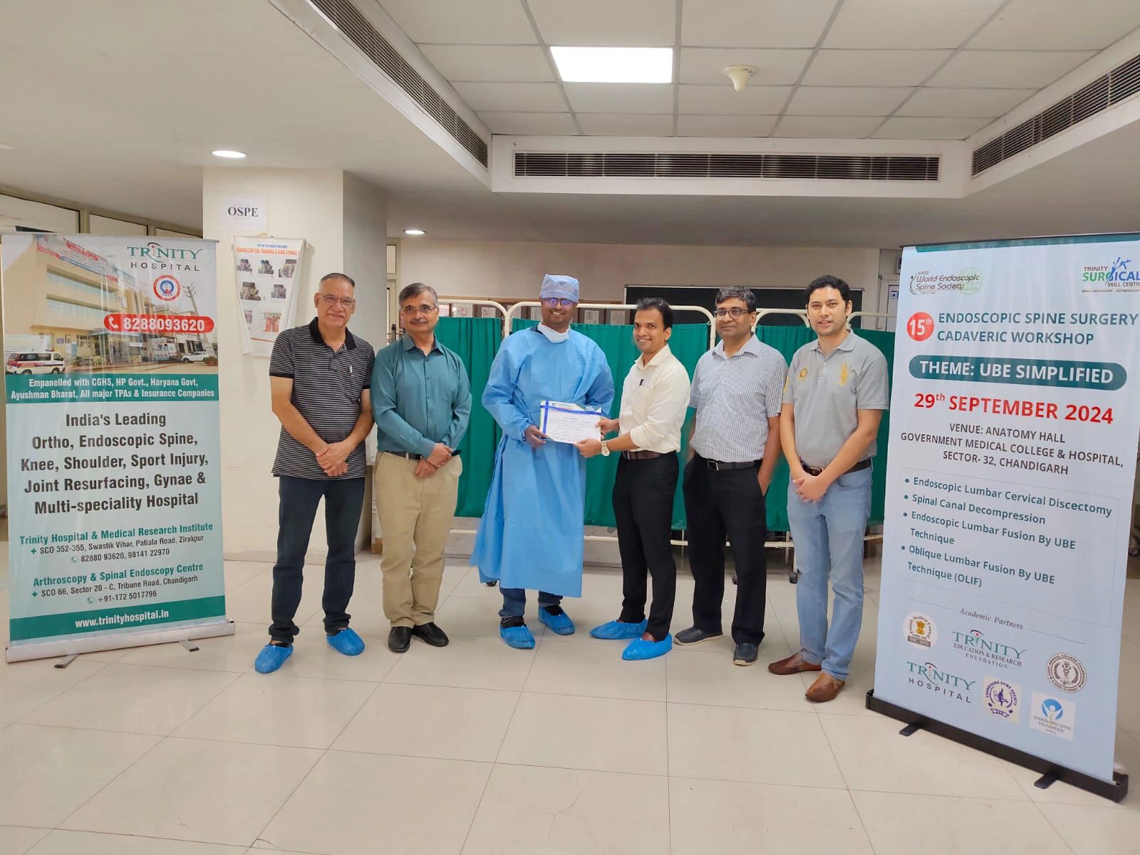 Participation in the Spine Endoscopic Cadaveric Course at Trinity Hospital loading=