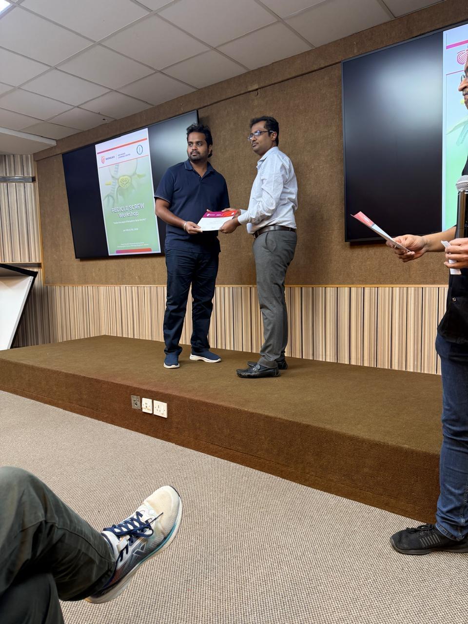 Participated as a faculty in cadaveric workshop conducted in Ramaiah ALC loading=