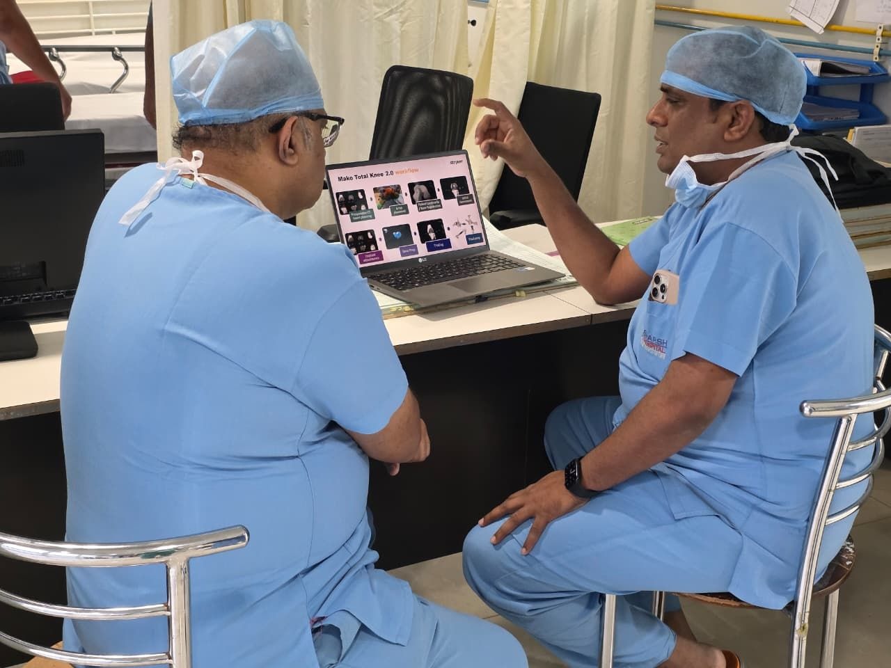 Discussing advancements in technology loading=