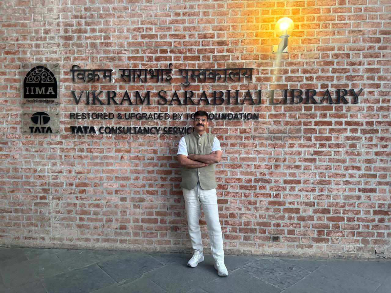 Dr. Shrikath at Vikram Sarabhai Library