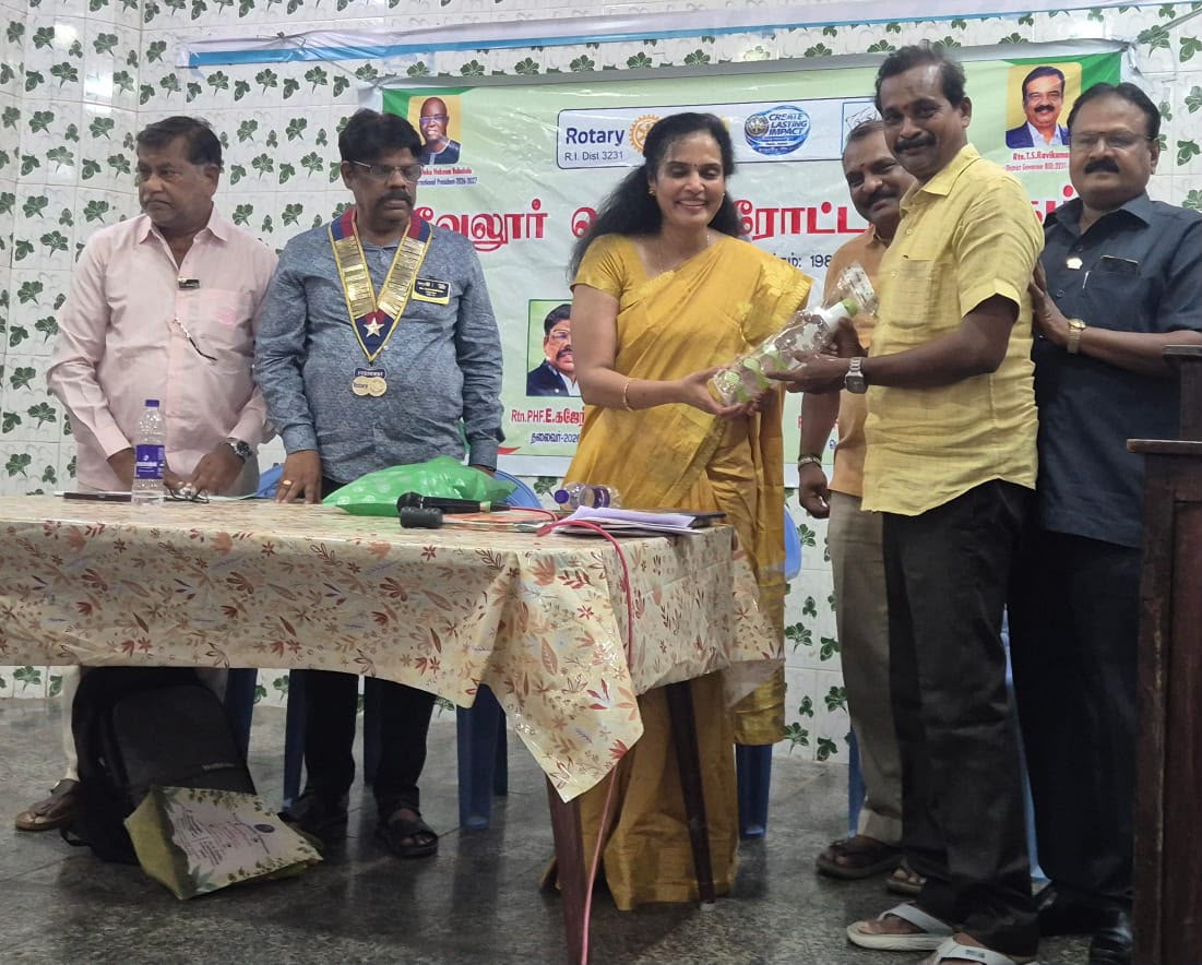 Spoke to Rotary members, central Vellore on importance of parenting