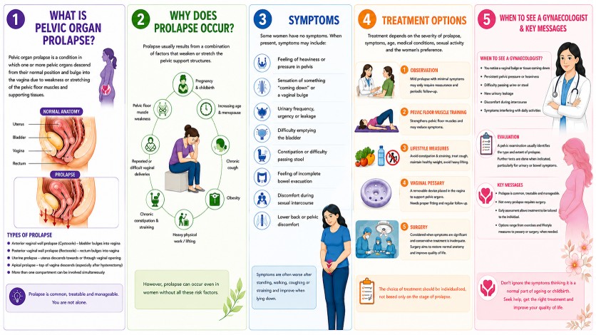 pelvic organ prolapse symptoms treatment gynaecologist kochi
