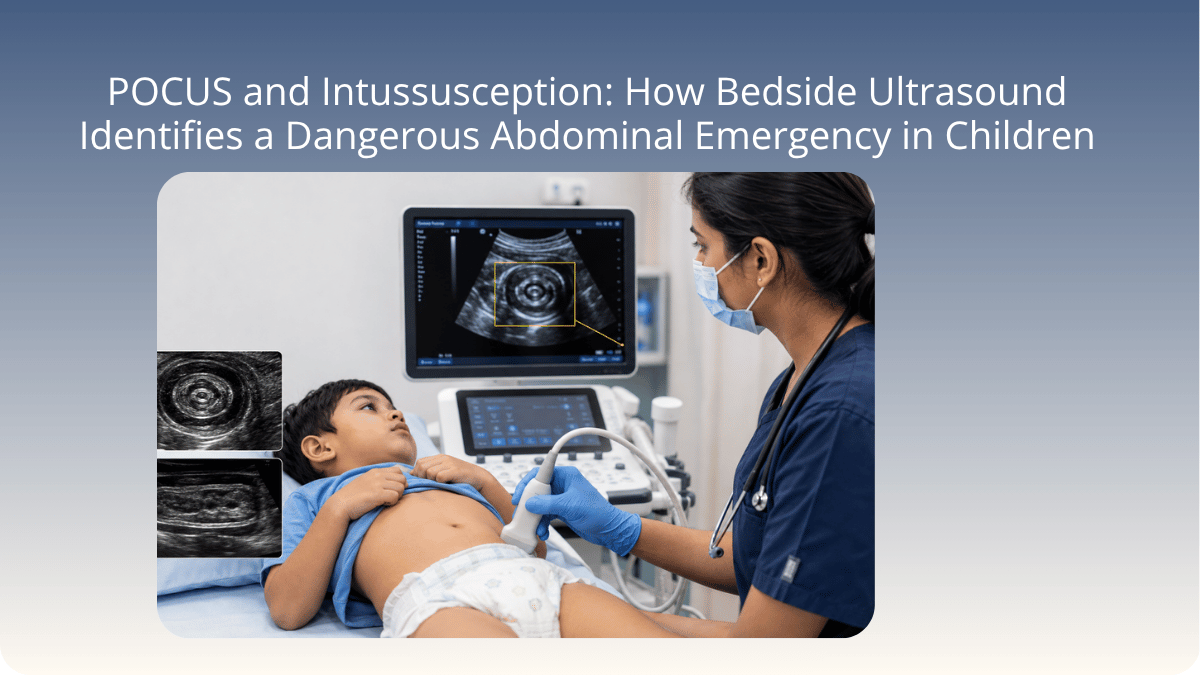 pocus intussusception abdominal pain children varanasi